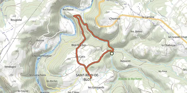 The Chateau-Rocher track on the IGN map