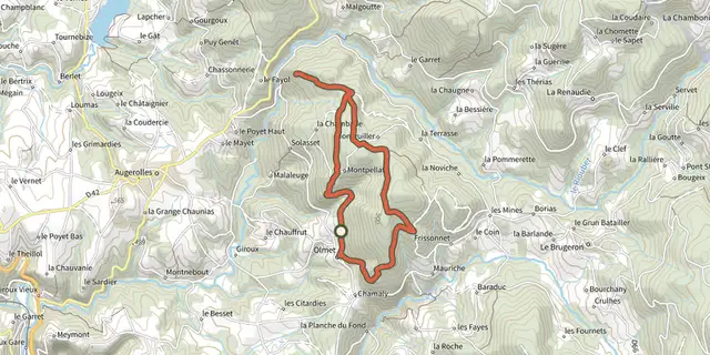 Tracé de Le Château de la Faye sur le Plan IGN