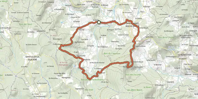 The Roche-Savine track on the IGN map