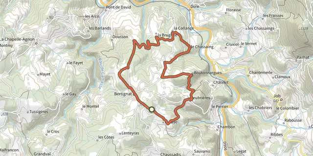 The Boutonnargues track on the IGN map
