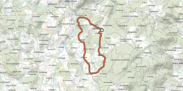 Tracé de Le Moulin des Donnes sur le Plan IGN