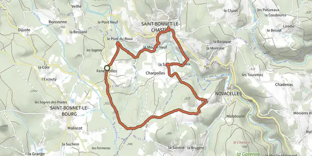 Tracé de Le Pont du Roux sur le Plan IGN