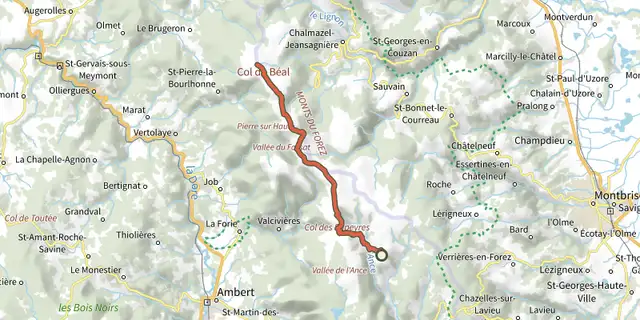 Tracé de Le Jas-du-Mas / Chalet-de-la-Roche sur le Plan IGN