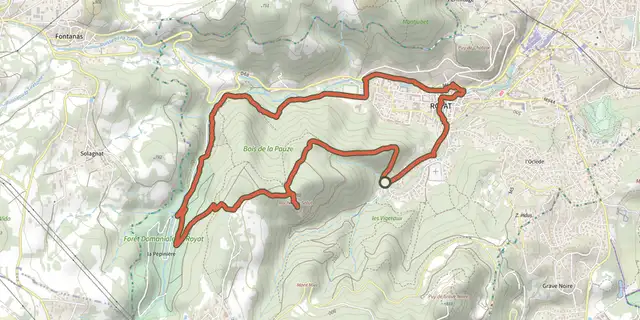 Tracé de Le Chemin des Ecoliers sur le Plan IGN
