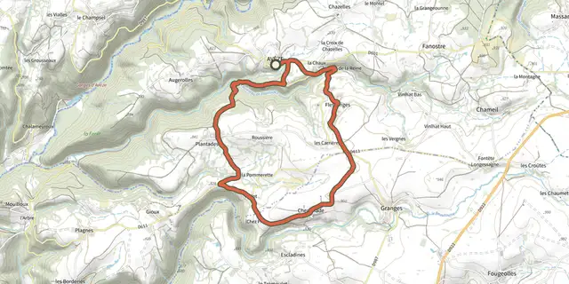 The Les Plantades track on the IGN map