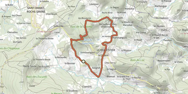 Tracé de Les leches beurriers sur le Plan IGN