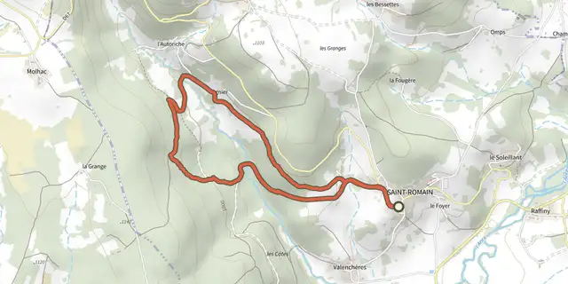 Tracé de Le bonheur est dans le bois sur le Plan IGN
