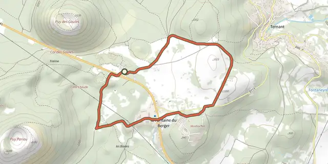 Tracé de La Croix de Ternant sur le Plan IGN