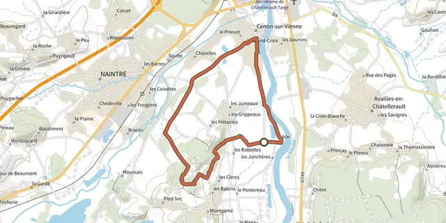 Tracé de Autour de Cenon sur le Plan IGN