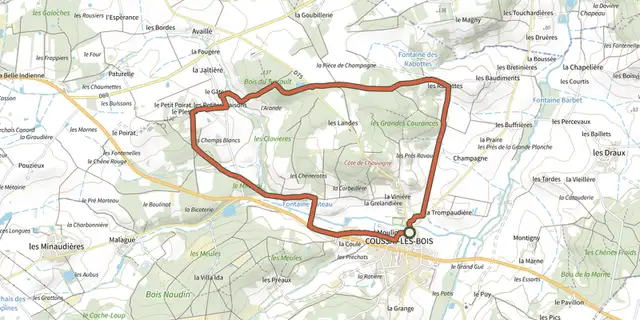 Tracé de Chemin des Rabottes sur le Plan IGN