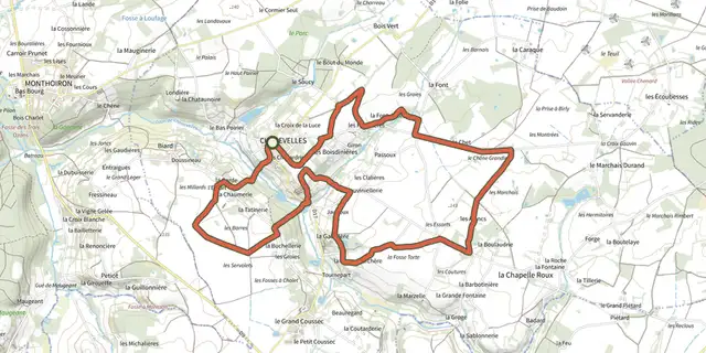 Tracé de Vallée de l'Ozon sur le Plan IGN