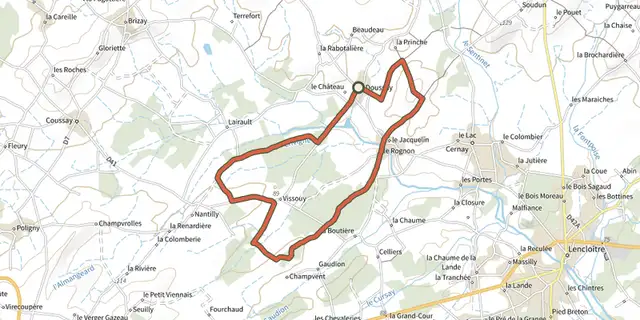 Tracé de Chemin de Saint-Martin sur le Plan IGN
