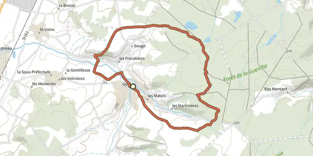 Tracé de La forêt new sur le Plan IGN