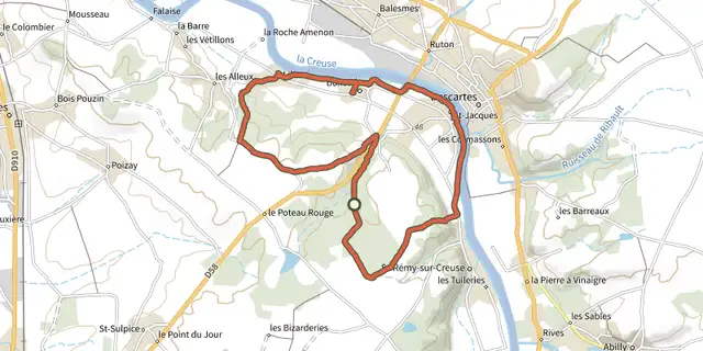 Tracé de Le grand sentier sur le Plan IGN