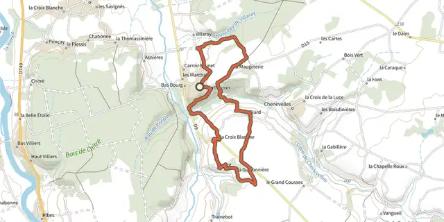 Tracé de Les Croix sur le Plan IGN