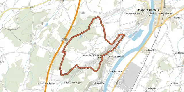 Tracé de Entre Maligratte et Prédame sur le Plan IGN