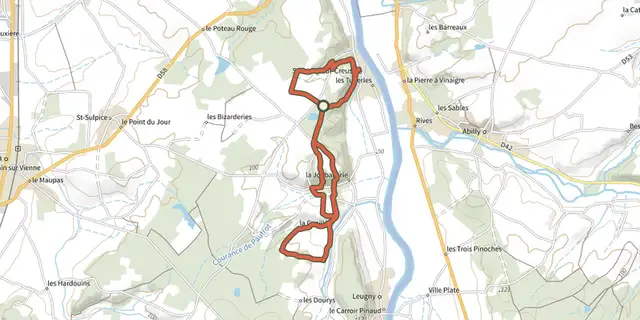 Tracé de Le Rémigeois sur le Plan IGN