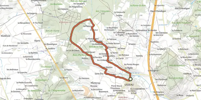Tracé de Le Font d'Igon sur le Plan IGN