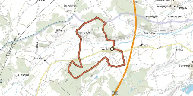 Tracé de Sentier de Marmande sur le Plan IGN