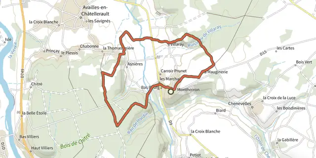 Tracé de Circuit des Cervidés sur le Plan IGN