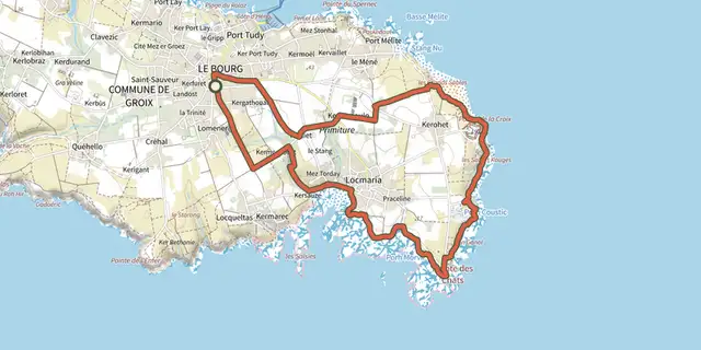 The Groix - Boucle 2 - Locmaria/Les Chats track on the IGN map