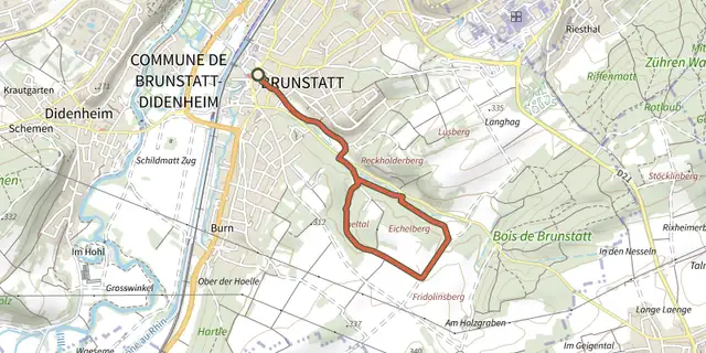 Tracé de Circuit de l'Igeltal sur le Plan IGN