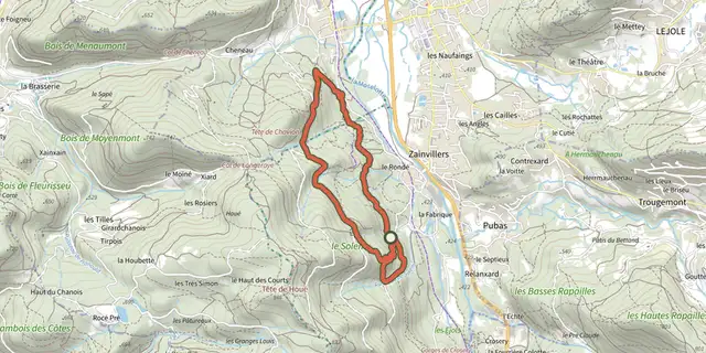The Circuit du Fond du Solem track on the IGN map