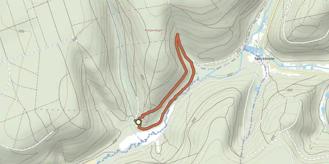 Tracé de Circuit de Biersbach sur le Plan IGN