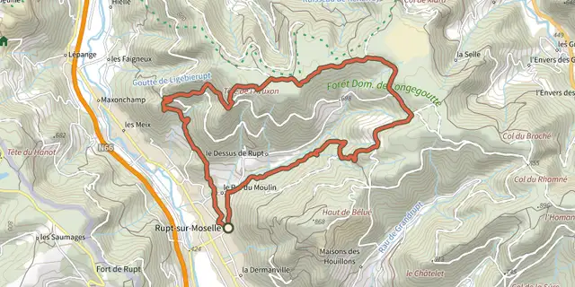 Tracé de Circuit des chalets sur le Plan IGN