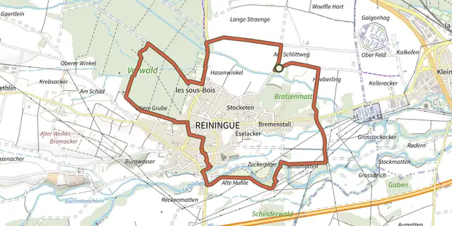 Tracé de Circuit Au fil de l’eau sur le Plan IGN