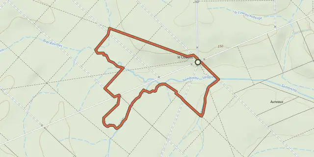 The Sentier des Nerviens track on the IGN map
