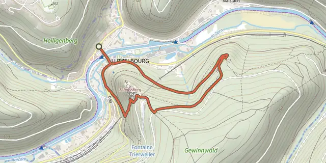 The Circulaire du Château track on the IGN map