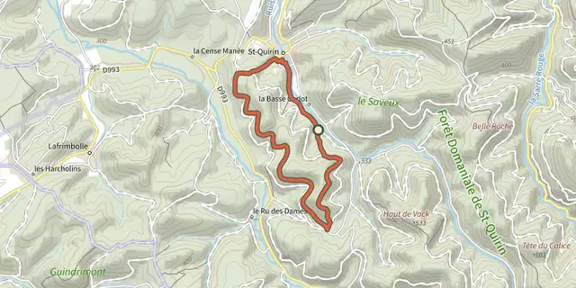The La Haute Chapelle track on the IGN map