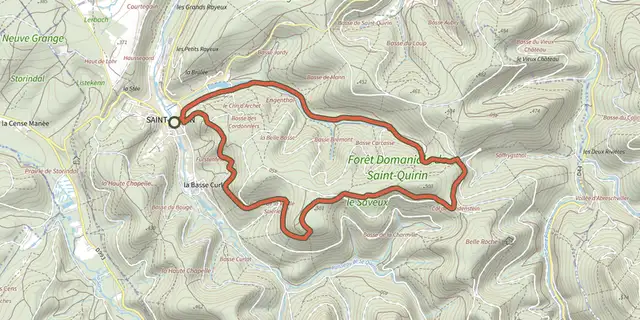 The La Grotte des Bacelles track on the IGN map