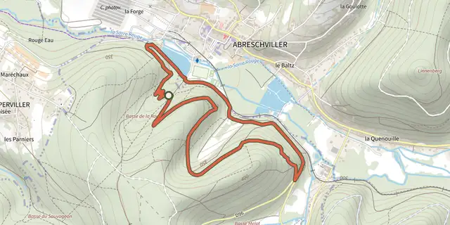 The Circulaire des 4 Roches track on the IGN map