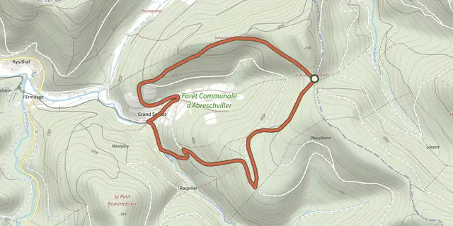 Tracé de Circuit de la Salière sur le Plan IGN