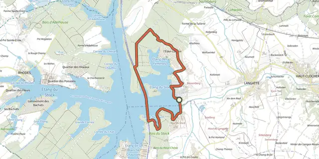 The Circulaire Langatte track on the IGN map