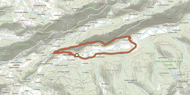 The Circuit du Village track on the IGN map