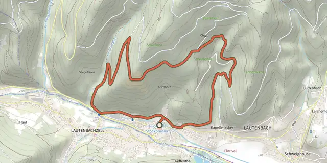 The A la recherche du chaudron de Diable track on the IGN map