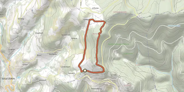 Tracé de Circuit Barrenkopf sur le Plan IGN