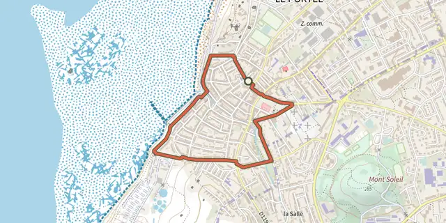The Parcours Centre-Ville track on the IGN map