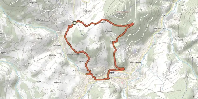 The Faudé track on the IGN map