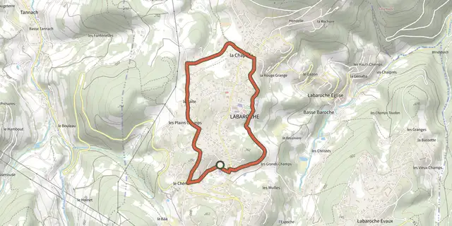 Tracé de Circuit Le Centre sur le Plan IGN