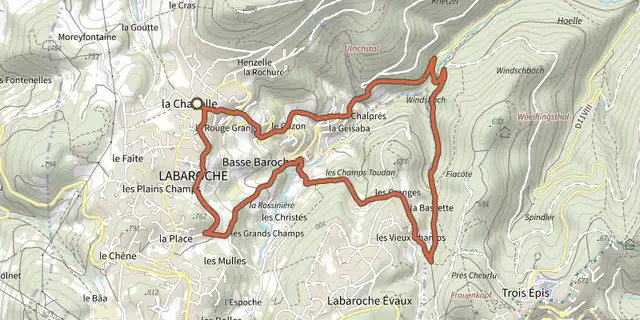 Tracé de Circuit La Basse sur le Plan IGN