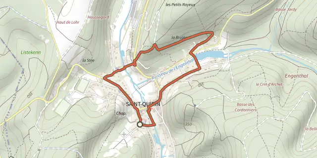 The La Balade Iris track on the IGN map