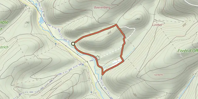 The Rond rouge track on the IGN map