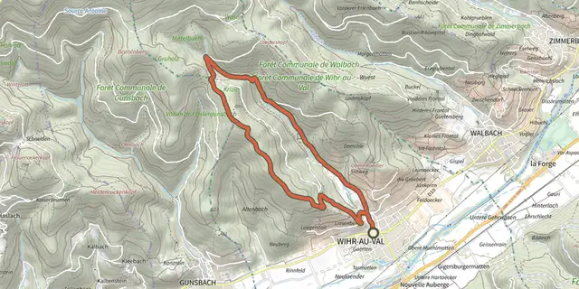 Tracé de Circuit Krizle sur le Plan IGN