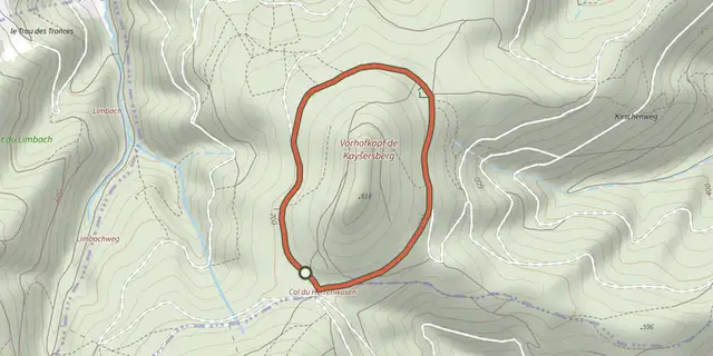 Tracé de Circuit Vorhofkopf sur le Plan IGN