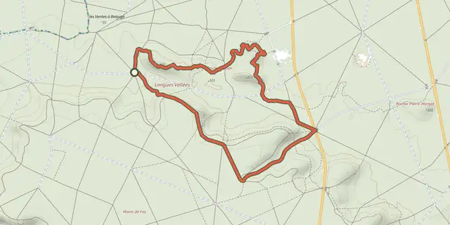 The Sentier Denecourt-Colinet 12 Ouest track on the IGN map