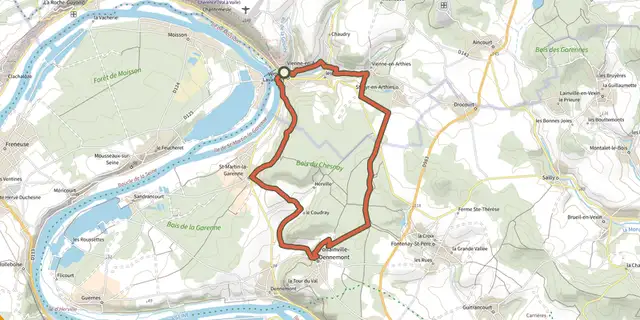The La Petite Suisse track on the IGN map